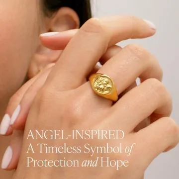 BENIQUE Tarnish-Resistant Gold Silver Signet Ring
