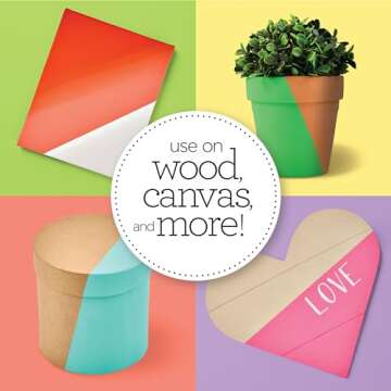 Apple Barrel, Pastel Dreams & Vivid Wonders Collection Acrylic Craft Paint, PROMOTCK, 2 fl oz each, 18 assorted matte colors, 18 count