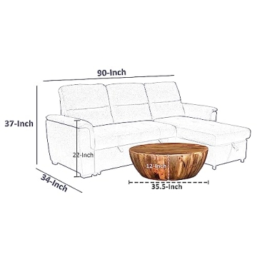 Stylish Urban Port Mango Wood Coffee Table for Home Decor