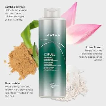 Joico JoiFULL Volumizing Conditioner | For Fine, Thin Hair | Add Instant Body | Long-Lasting Fullness | For Thicker Bouncier Hair | Boost Shine | With Lotus Flower & Bamboo Extract | 33.8 Fl Oz