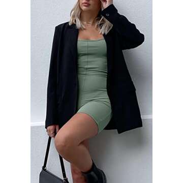 Trendy Queen Womens 2024 Summer Fashion Clothes One Piece Unitard Bodysuit Casual Shorts Romper Workout Jumpsuits Vacation Outfits Beach