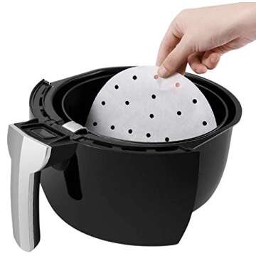 Premium Air Fryer Parchment Paper 6 inch Set of 100