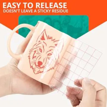 YRYM HT Vinyl Transfer Tape, Medium Tack, Red Grid, 12" x 12 FT, for Cricut Signs, Stickers, Decals, Walls, Doors & Windows