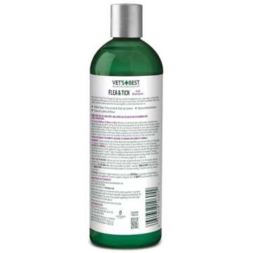 Vet's Best Flea & Tick Shampoo for Cats - Premium Flea and Tick Treatment for Cats - Plant-Based Ing...