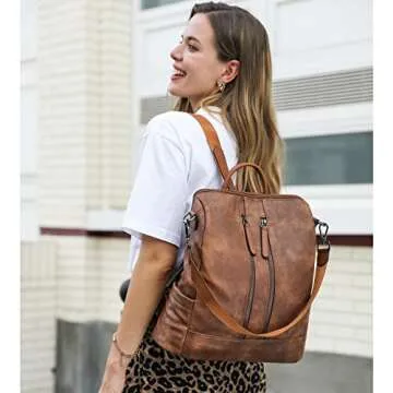 CLUCI Leather Backpack Purse: Chic, Practical & Versatile