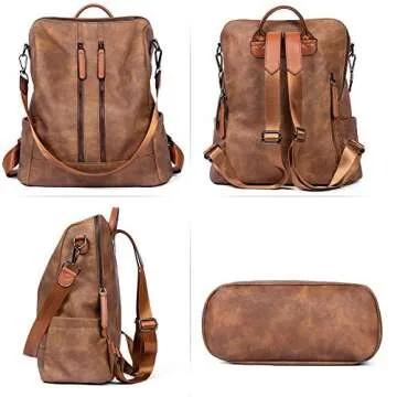 CLUCI Stylish Convertible Leather Backpack for Women