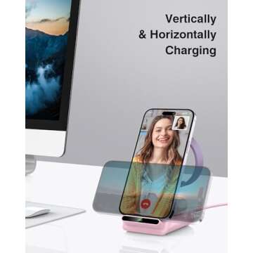 Wireless Charging Station,3 in 1 Wireless Charging Stand Made for Apple Watch Ultra 10 9 8 7 6 SE 5 4 3,Fast Wireless Charger Made for iPhone 16/15/14/13/12/11/X,for AirPods Pro(with Adapter)