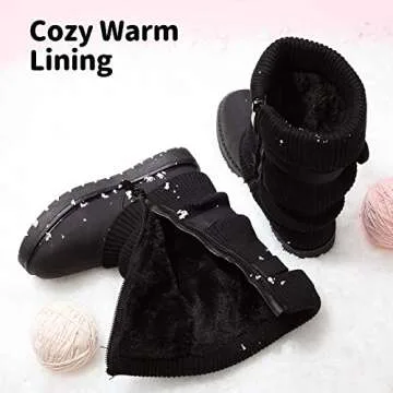 DREAM PAIRS Toddler Klove Black Faux Fur Lined Mid Calf Winter Snow Boots Size 10 M US Toddler