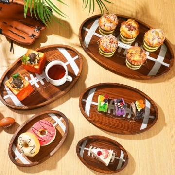 Nitial Football Shaped Serving Plates for Thrilling Tailgates