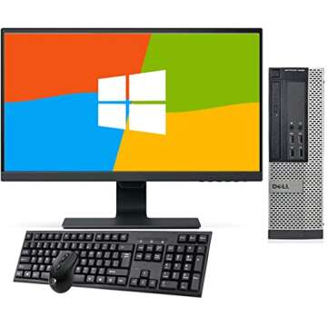 Dell Optiplex 9020 Desktop with 22" Monitor, Intel i5, Windows 10