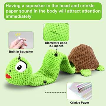 Letsmeet Dog Squeak Toys Dogs Enrichment Treat Dispensing Puzzle Toys Interactive Dog Toys for Large...