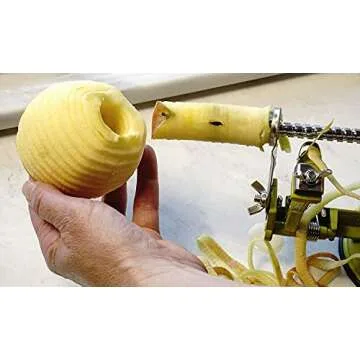 RSVP International Green Apple Slicer, Corer, & Peeler | Suctions to Countertop | Cuts Perfect .25" ...