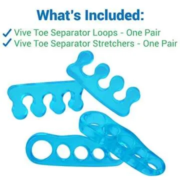 VIVEsole Toe Separators - Silicone Gel Toe Stretchers for Comfort