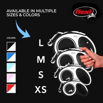 FLEXI® Comfort Retractable Dog Leash for Dogs Up to 110 lbs