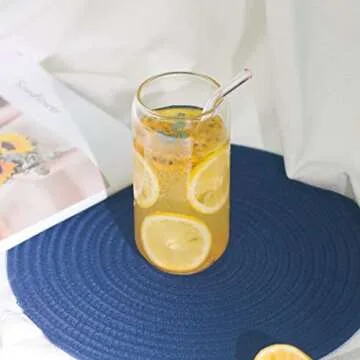 Stylish Kxuhivc 16oz Drinking Glass with Straw and Lid