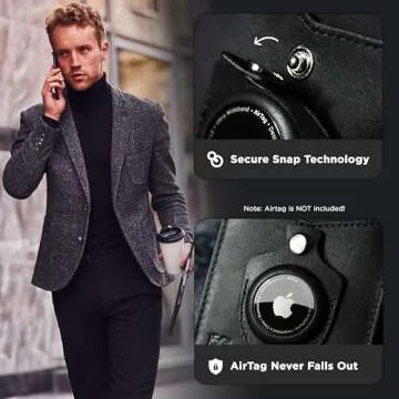 SERMAN BRANDS AirTag Wallet - RFID Blocking Mens Minimalist Money Clip Wallet for Airtag - Full Grain Leather - Slim Bifold. Front Pocket Apple Air tag Wallets for men. Gift (Texas Transformer Air)