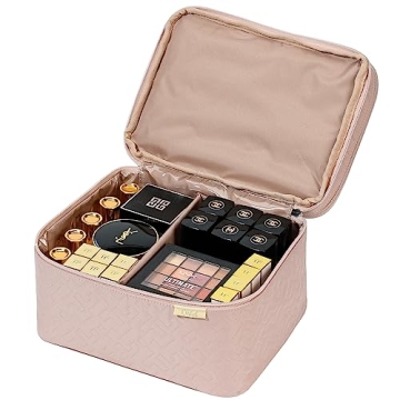 NISHEL Large Travel Makeup Bag for Women | Cosmetic Organizer