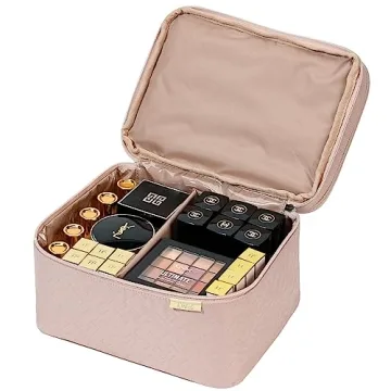 NISHEL Large Travel Makeup Bag for Women | Cosmetic Organizer