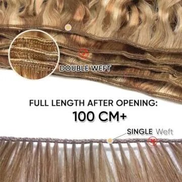 FASHION LINE Brazilian P27/613 Water Wave Blonde Human Hair Extensions Unprocessed Human Hair Bundles Weft 1PC 100g Piano Color (20")