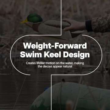 Avian X Topflight Backwater Mallards Duck Decoys Pack - Ultra Realistic Floating Decoys for Effectiv...