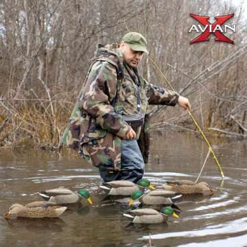 Avian X Floating Mallard Duck Decoys 6 Pack - Realistic