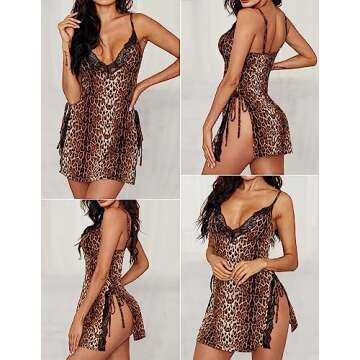 Avidlove Leopard Negligee Lingerie - Sexy Nightwear