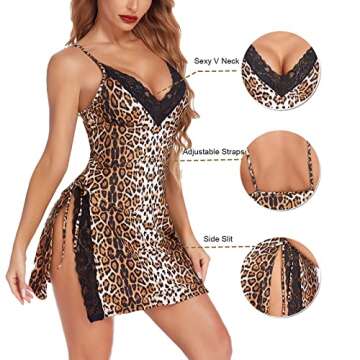 Avidlove Leopard Negligee Lingerie - Sexy Nightwear
