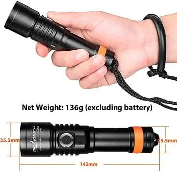 ORCATORCH D530 Dive Light - 1300 Lumens for Underwater Adventures