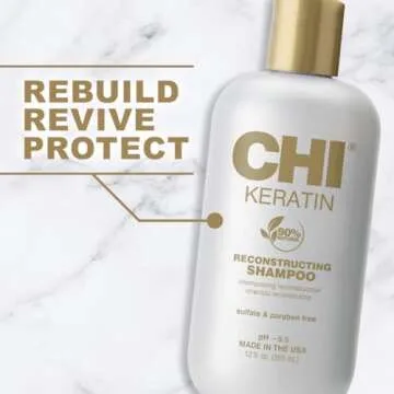 CHI Keratin Reconstructing Shampoo, Delivers Healthier Hair, Adds Shine & Helps Prevent Future Break...