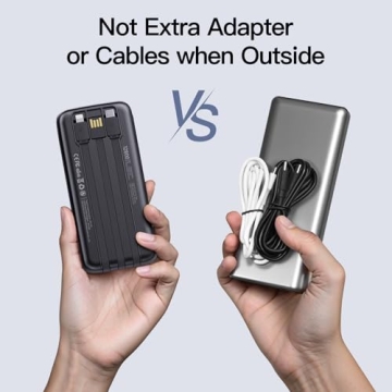 2025 Portable Charger 12800mAh Built-in Cables for All Devices