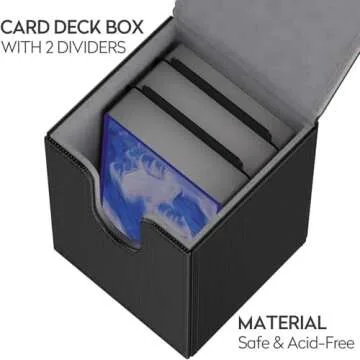 JoyHood Card Deck Box for PTCG Cards [Team R] MTG Trading Card Holder with 2 Dividers per Card Storage Box, Large Size Holds up to 150+ Cards