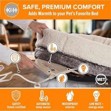 K&H Pet Products Pet Bed Warmer for Dogs & Cats - Waterproof & Safe Heating Pad