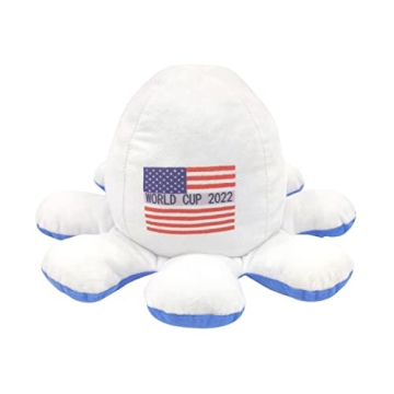 World Cup 2022, USA Soccer Fan Octopus,White and Blue