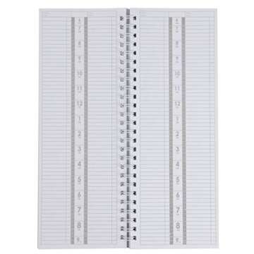 Salon Appointment Book - 2-Column Schedule Book, Undated Appointment Planner for Hairdresser, Stylist, Nail Salon, Massage Spa, Pink with Marble Print Cover, Spiral Bound, 200 Pages, 13.5 x 5 Inches