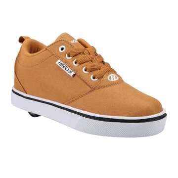 HEELYS Pro 20 Tan/White/Black Wheeled Skate Shoes for Kids