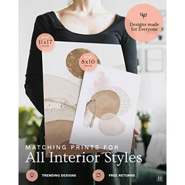 Heimlich Boho Wall Art Set of 6 Abstract Prints