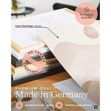 Heimlich Boho Wall Art Set of 6 Abstract Prints