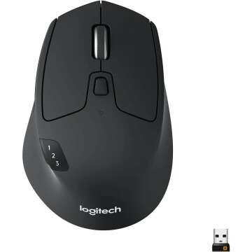 Logitech M720 Triathlon Multi-Device Wireless Mouse - 8 Buttons & Long Battery Life
