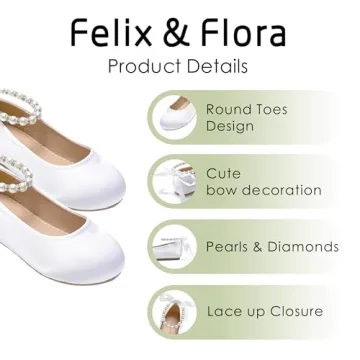 Felix & Flora Girls Dress Shoes - Elegant and Comfortable