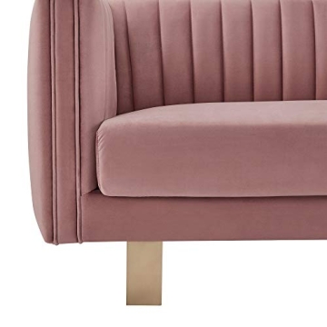 Armen Living Delilah Blush Velvet Sofa for Modern Living