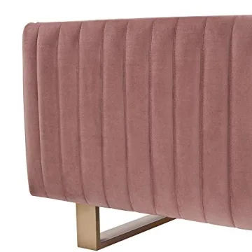 Armen Living Delilah Blush Velvet Sofa for Modern Living
