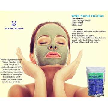 Zen Principle 1 lb. Premium Organic Moringa Oleifera Leaf Powder. USDA Certified Organic.