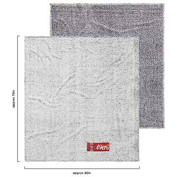FOCO San Francisco 49ers NFL Big Logo Cloud Sherpa Blanket