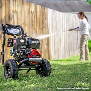 SIMPSON Cleaning CM61083 Clean Machine 3400 PSI Gas Pressure Washer, 2.5 GPM, CRX Engine, Includes Spray Gun and Wand, 4 QC Nozzle Tips, 5/16-in. x 25-ft. MorFlex Hose, 49-State