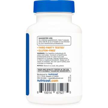 Nutricost Tudca 250mg, 60 Capsules (Tauroursodeoxycholic Acid) - Premium Quality