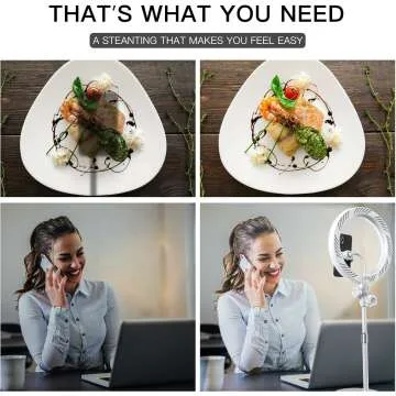 Adjustable Desktop Ring Light with Phone Holder