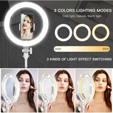 Adjustable Desktop Ring Light with Phone Holder