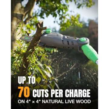 WORKPROX Cordless Pole Saw - 20V, Lightweight & High Performance