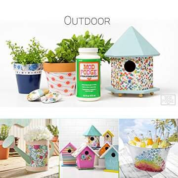 Mod Podge Waterbase Sealer, Glue and Finish for Outdoor (8-Ounce), CS11220 Clear Finish