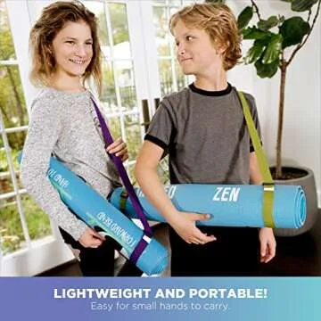 Bean Products Kids Size Sticky Yoga Mat | 3mm Thick (⅛”) x 60” L x 24” W | Non-Toxic, SGS Certified | Non-Skid & Non-Slip Eco-Friendly Exercise or Playtime Mat | Fun Colors & Designs | Panda